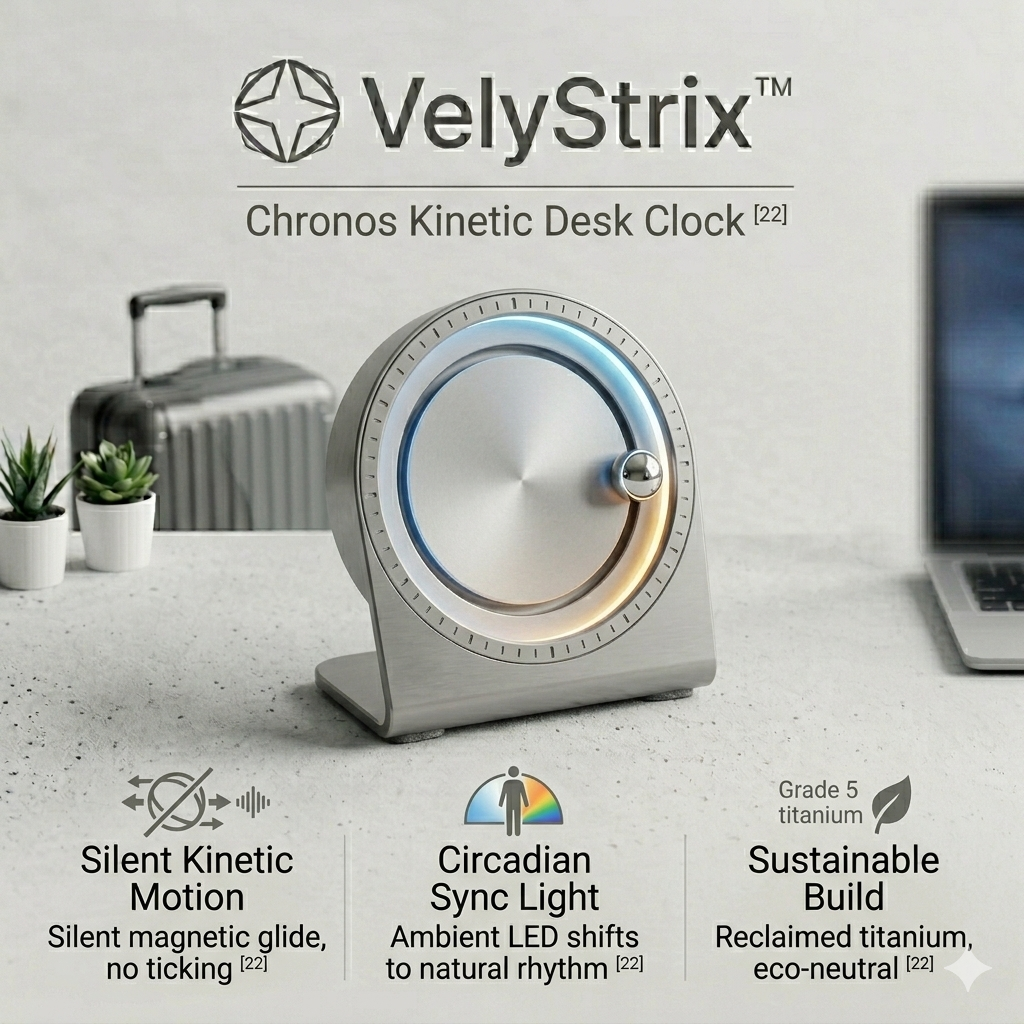 Velystrix™ Chronos Kinetic Desk Clock